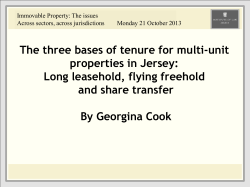 The three bases of tenure for multi-unit properties in Jersey: Long