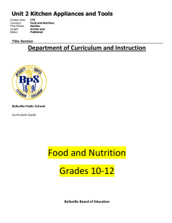 Unit 2 Kitchen Appliances and Tools