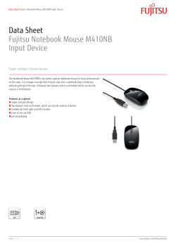 Data Sheet Fujitsu Notebook Mouse M410NB Input Device