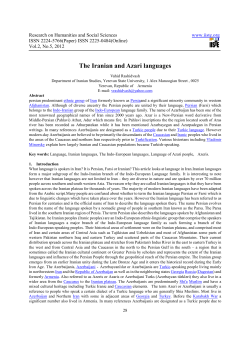 The Iranian and Azari languages