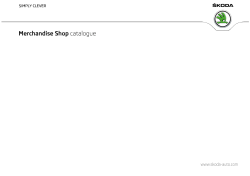 SkodaAuto MerchandisE-shop Catalogue