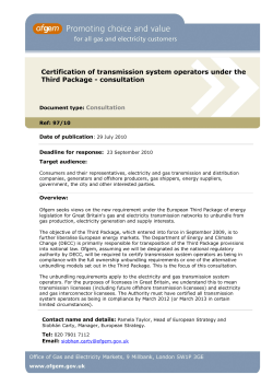 Certification of transmission system operators under the Third Package