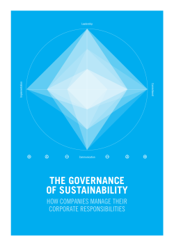 the governance of sustainability - University of Technology Sydney