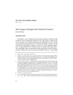 May Congress Abrogate Stare Decisis by Statute?