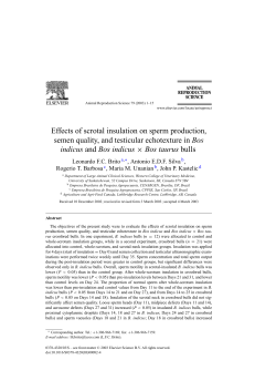 Effects of scrotal insulation on sperm production, semen quality, and