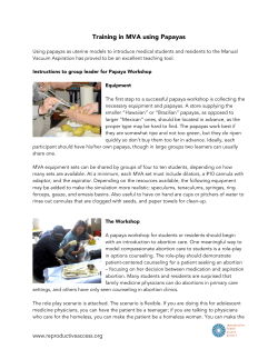 Training in MVA using Papayas -