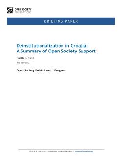 Deinstitutionalization in Croatia