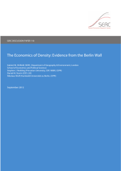 The Economics of Density: Evidence from the Berlin Wall