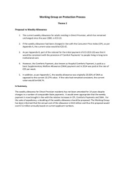 Direct Provision Weekly Allowance