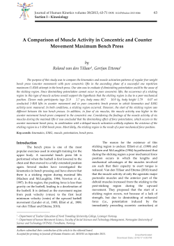 A Comparison of Muscle Activity in Concentric and Counter