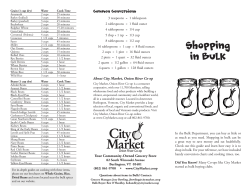 Shopping in Bulk - City Market / Onion River Co-op