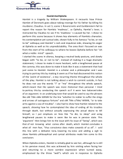 Hamlet And Ophelia Hamlet is a tragedy by William