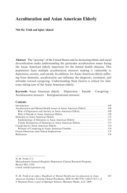 Acculturation and Asian American Elderly