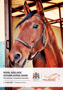 ROYAL ADELAIDE AUTUMN HORSE SHOW