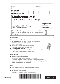 Mathematics B - Revision Maths