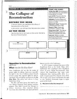 The Collapse of Reconstruction