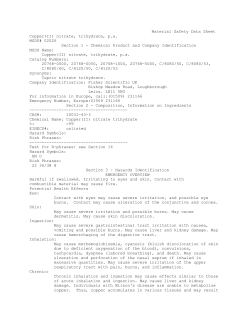 Material Safety Data Sheet Copper(II) nitrate, trihydrate, p.a. MSDS