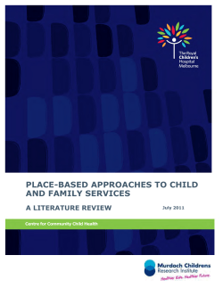Place-based approaches to child and family services: A literature