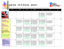 Fitness Schedule - TetonParksAndRec.org