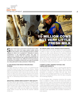 10 MILLION COWS BUT VERY LITTLE FRESH MILK