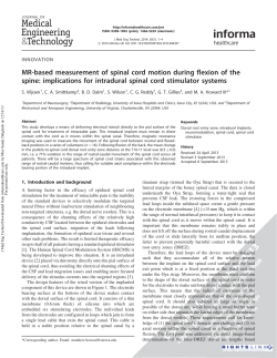 MR-based measurement of spinal cord motion during flexion of the