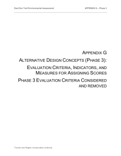 APPENDIX G ALTERNATIVE DESIGN CONCEPTS (PHASE 3