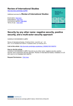 GHG Security by any other name