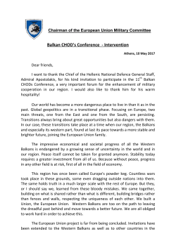 Balkan CHOD`s Conference - Intervention