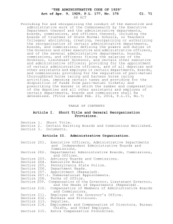 THE ADMINISTRATIVE CODE OF 1929