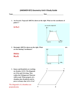 (ANSWER KEY) Geometry Unit 4 Study Guide