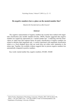 Do negative numbers have a place on the mental number line?