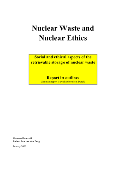 Nuclear Waste and Nuclear Ethics