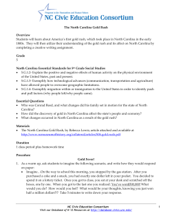 The North Carolina Gold Rush - Database of K