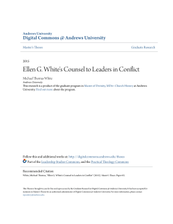 Ellen G. White`s Counsel to Leaders in Conflict
