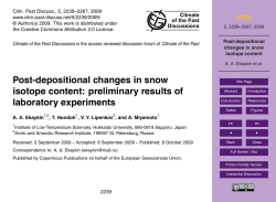 Post-depositional changes in snow isotope content