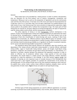 Food mixing in the industrial processes