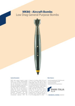 MK80 - Aircraft Bombs Low Drag General Purpose Bombs