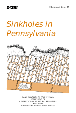 Sinkholes in Pennsylvania - Lehigh`s Environmental Initiative
