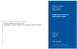 Proposed Campus Sign Program Replacement Emory Exterior Sign