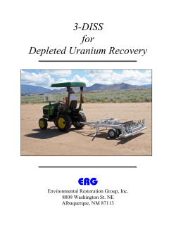 3-DISS for Depleted Uranium Recovery ERG