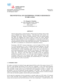 the potential of geothermal energy resources in sri lanka