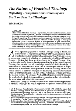 The Nature of Practical Theology