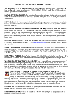 daily notices &ndash; thursday 9 february 2017 &ndash; day 5