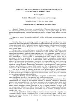 1 CULTURAL AND SOCIAL PRACTICE OF TRADITIONAL