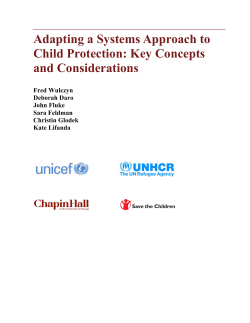 Adapting a Systems Approach to Child Protection: Key
