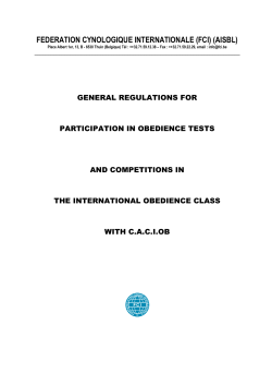 FEDERATION CYNOLOGIQUE INTERNATIONALE (FCI)