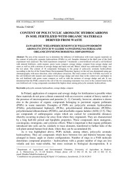 content of polycyclic aromatic hydrocarbons in soil fertilized with