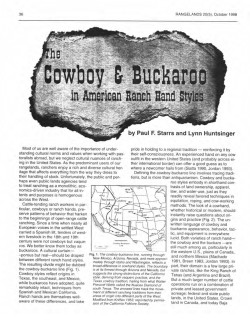 cowboy-buckaroo - Journals at the University of Arizona