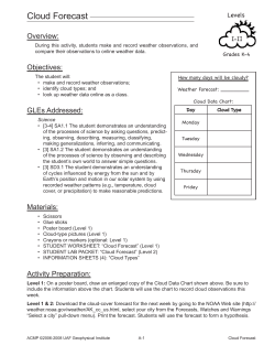 Cloud Forecast - Arctic Climate Modeling Program