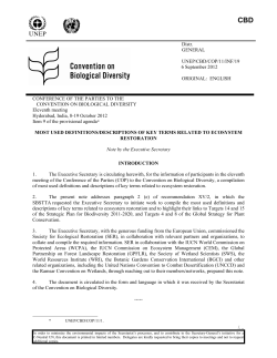 Key Terms Related to Ecosystem Restoration